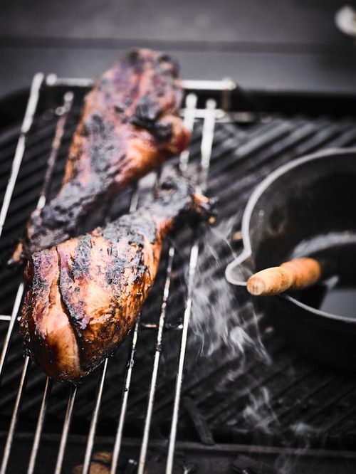 Smoked turkey drumsticks