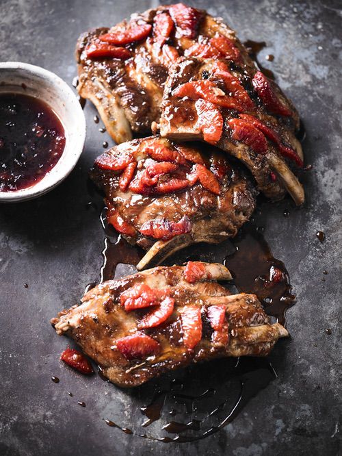 Orange and soy glazed baby back ribs