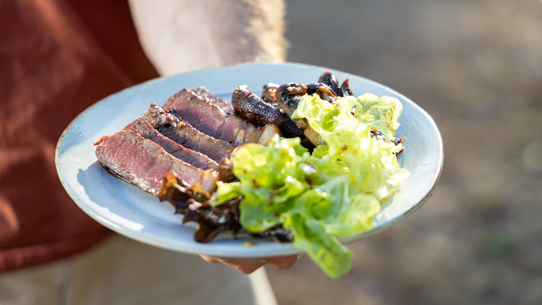 Rum Glazed Steak and Mushrooms